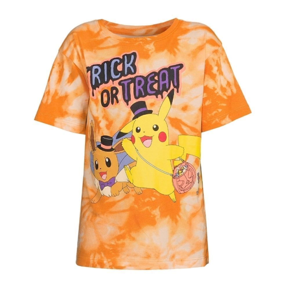 Nwt Pokemon Girls Halloween Tee with Short Sleeves, Size XL 14-16